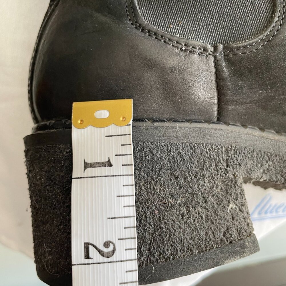 Fluevog Black Suede Chelsea-Style Boots Size 10 - Picture 4 of 7